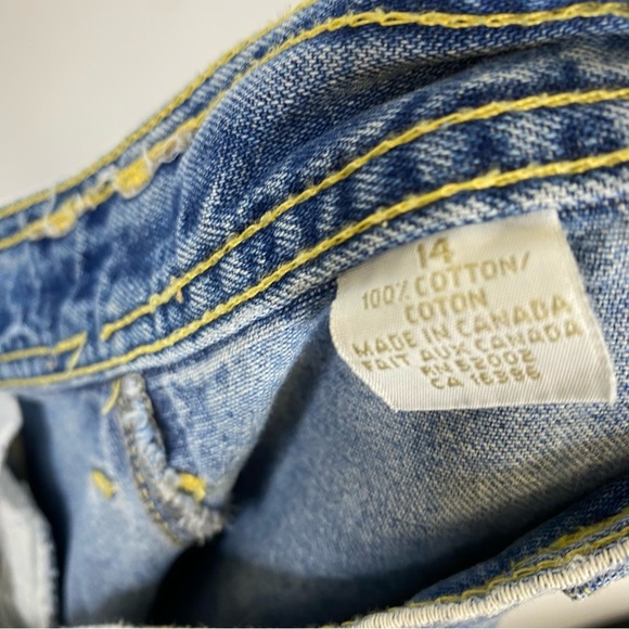 Vintage Liz Claiborne Baggy Wide Leg Size 14 High Rise Jeans Blue Denim Pants - Picture 3 of 5